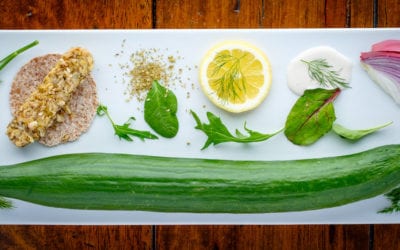 Greek Tempeh Wrap with Cashew Yogurt Tzatziki Sauce