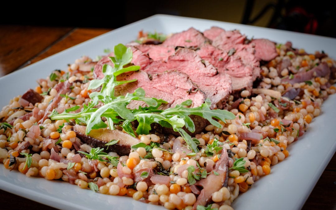 Chef Chamberlain’s Tenderloin of Beef with Texas Shiitake “Risotto”