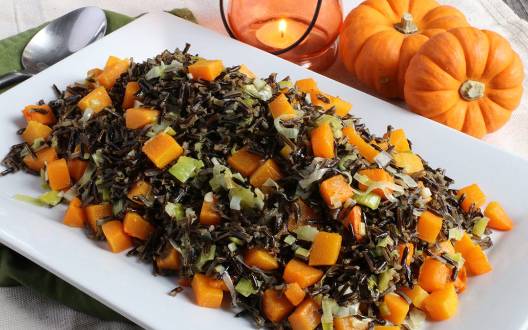 Wild Rice with Butternut Squash and Leeks
