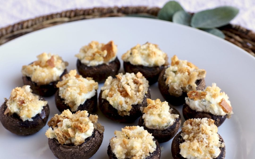 Goat Cheese and Sage Stuffed Mushrooms