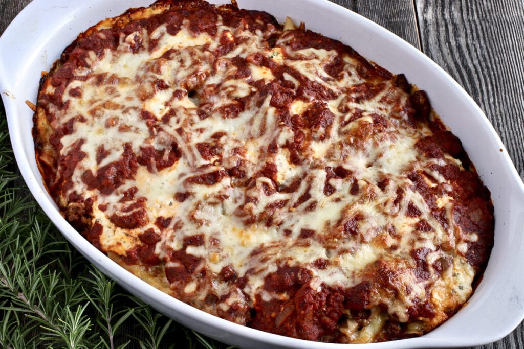 Baked Ziti with Italian Sausage Recipe Life At The Table