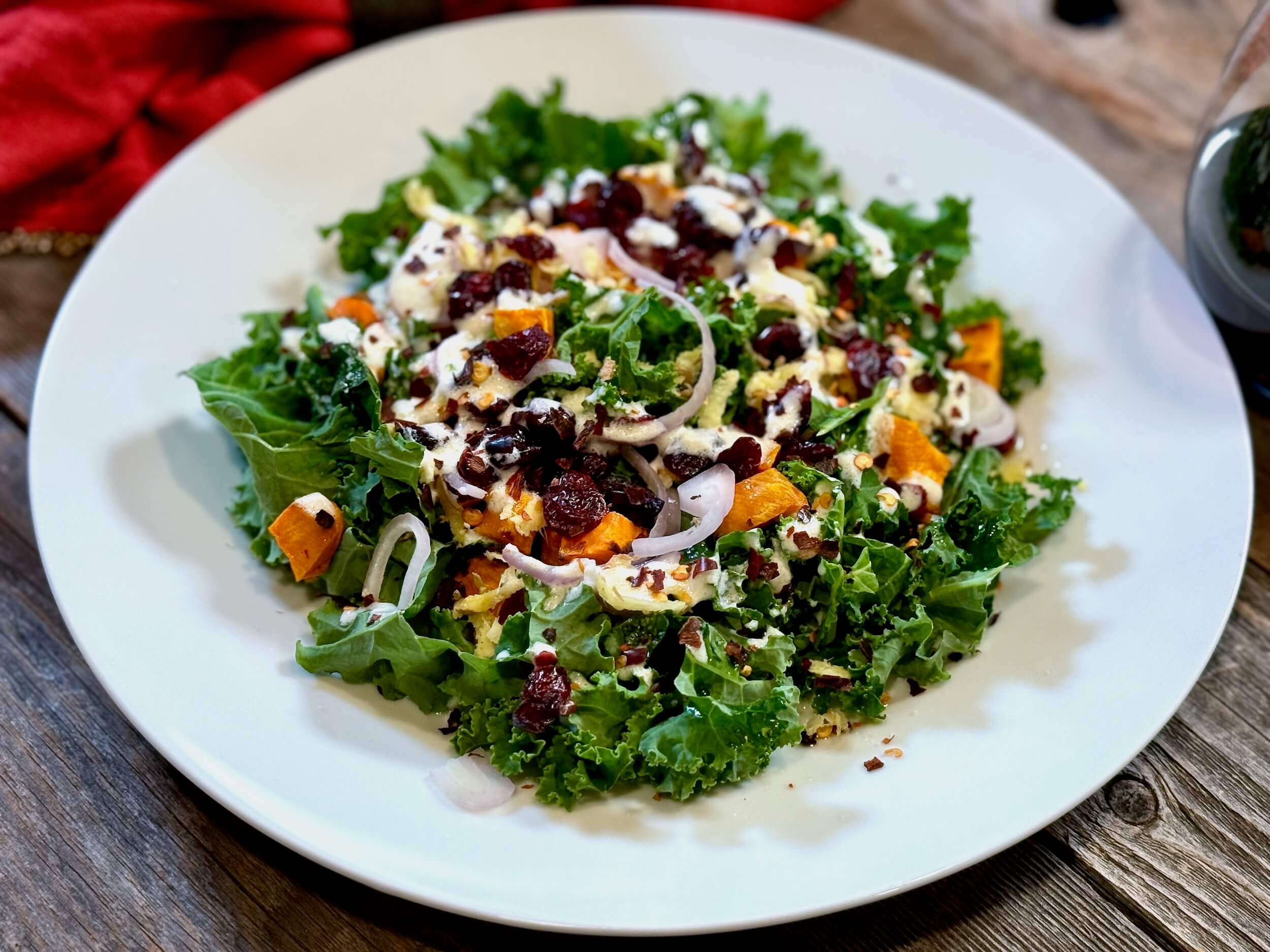 Kale Salad With a Creamy Yogurt and Lemon Dressing Life At The Table